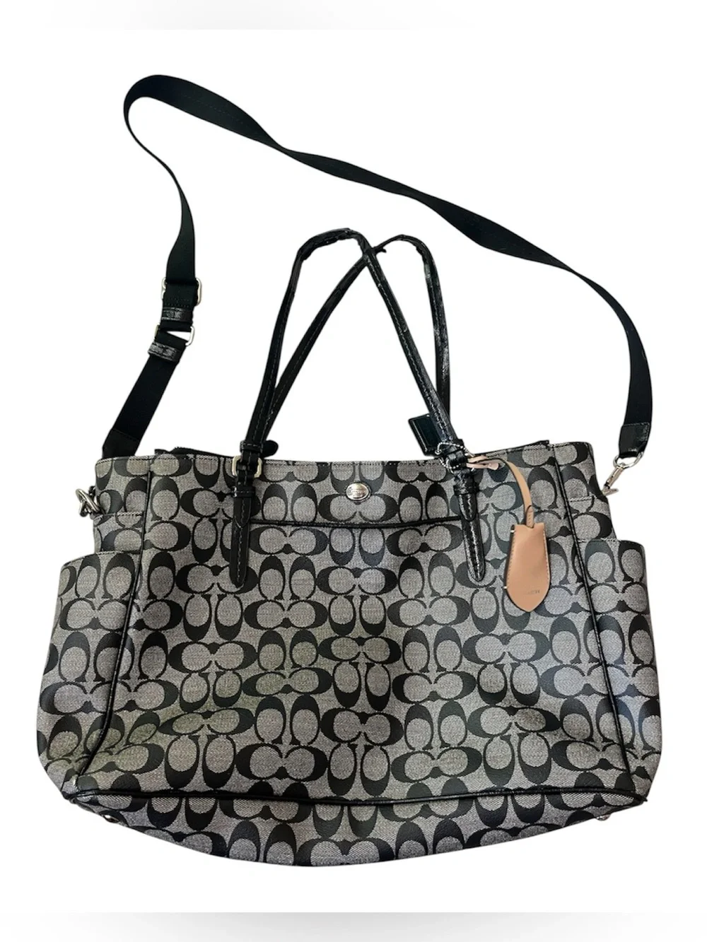 Coach Peyton Signature Multifunctional Tote Grey/Black